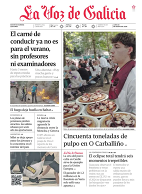 Cover of La Voz de Galicia (Ourense)