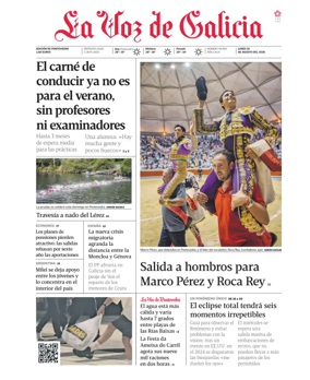 Cover of La Voz de Galicia (Pontevedra)