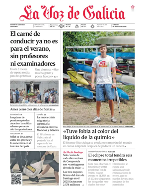 Cover of La Voz de Galicia (Santiago)