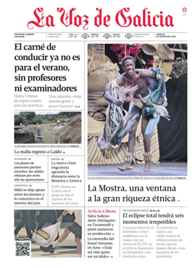 Cover of La Voz de Galicia (Viveiro)