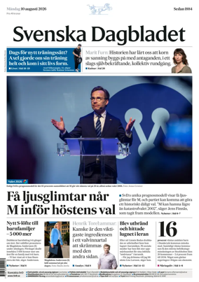 Cover of Svenska Dagbladet