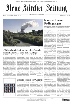 Cover of Neue Zurcher Zeitung