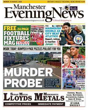 Cover of Manchester Evening News
