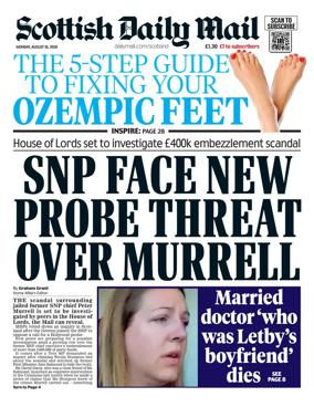Cover of Scottish Daily Mail