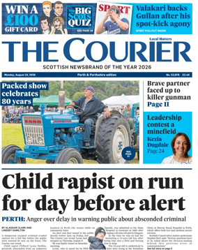Cover of The Courier & Advertiser (Perth and Perthshire Edition)
