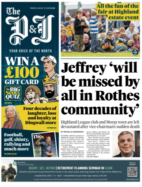 Cover of The Press and Journal (Inverness Highlands and Islands)