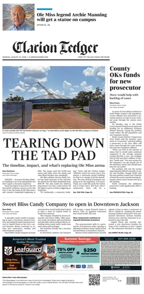 Cover of Clarion Ledger