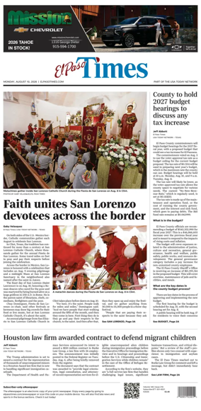Cover of El Paso Times