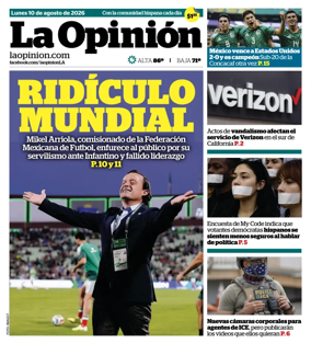 Cover of La Opinion