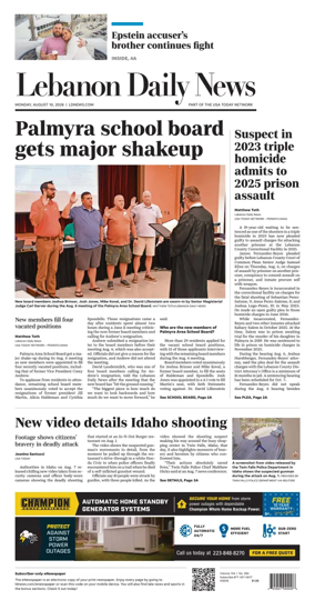 Cover of Lebanon Daily News