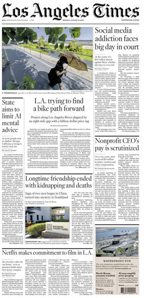 Cover of Los Angeles Times
