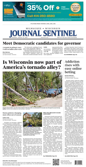 Cover of Milwaukee Journal Sentinel