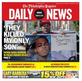 Cover of Philadelphia Daily News