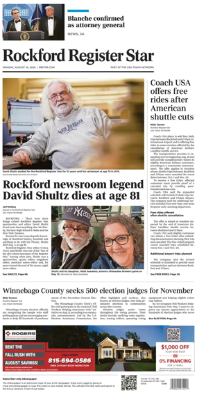 Cover of Rockford Register Star