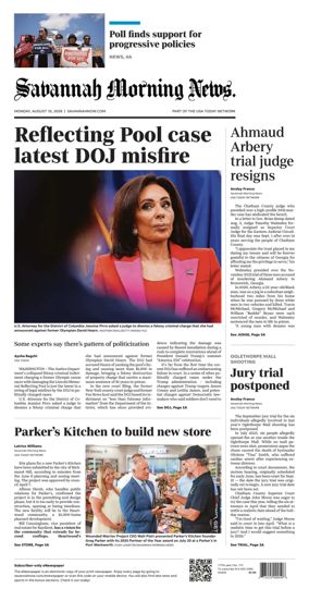 Cover of Savannah Morning News
