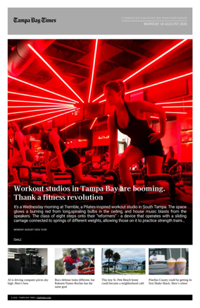 Cover of Tampa Bay Times TFP