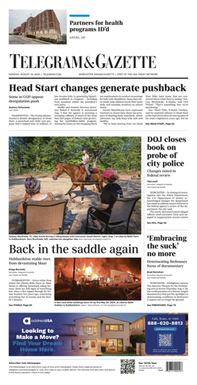 Cover of Telegram & Gazette