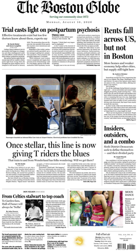 Cover of The Boston Globe