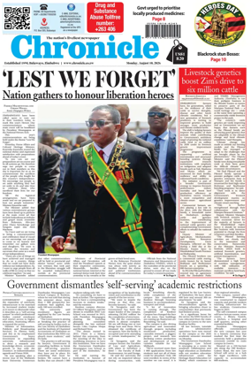 Cover of Chronicle (Zimbabwe)