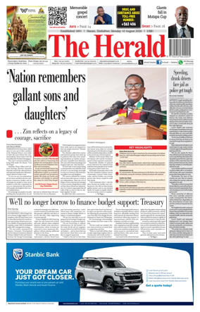 Cover of The Herald (Zimbabwe)