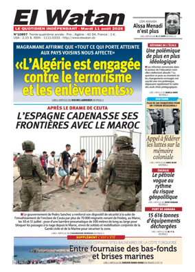 Cover of El Watan (Algeria)