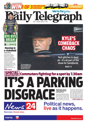 Cover of The Daily Telegraph (Sydney)