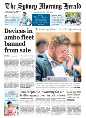 Cover of The Sydney Morning Herald