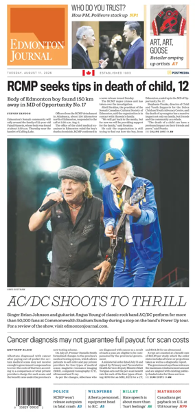 Cover of Edmonton Journal