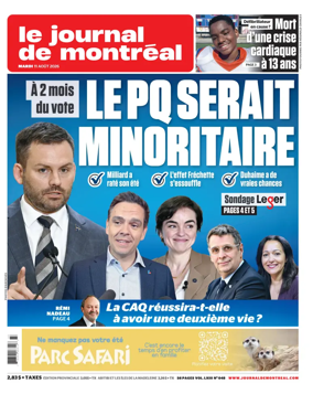 Cover of Le Journal de Montreal
