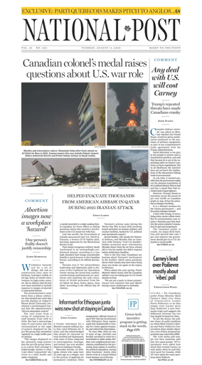 Cover of National Post - (National Edition)