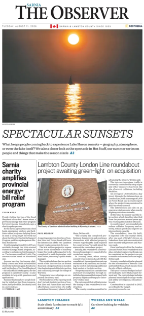 Cover of The Observer (Sarnia)