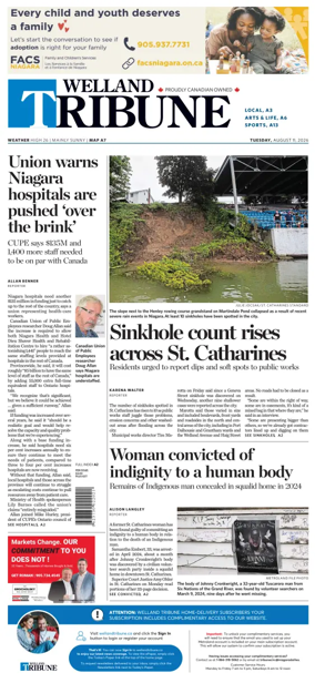 Cover of The Welland Tribune