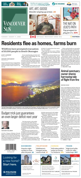 Cover of Vancouver Sun