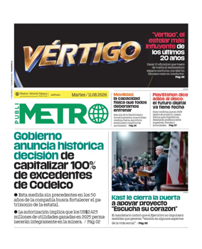 Cover of Publimetro Chile