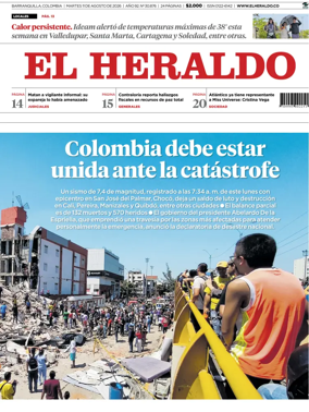 Cover of El Heraldo (Colombia)