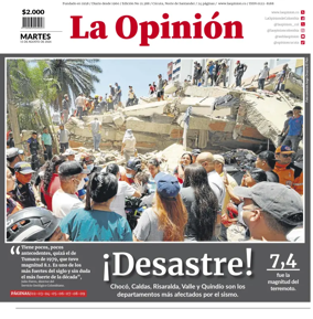 Cover of La Opinion