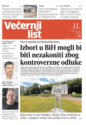 Cover of Vecernji list BiH