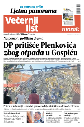 Cover of Vecernji list - Hrvatska