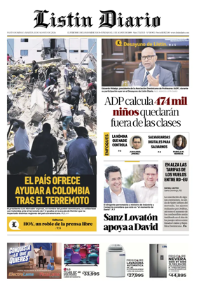 Cover of Listin Diario