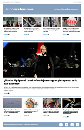Cover of Euronews Business (Spanish) Compiled Edition