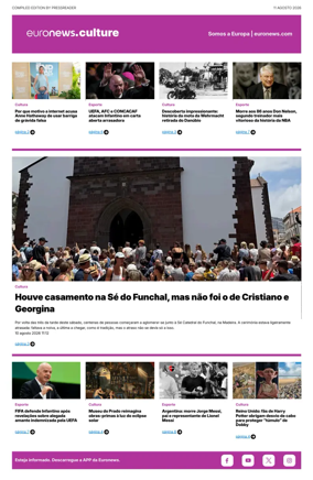 Cover of Euronews Culture and Sport (Portuguese)