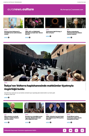 Cover of Euronews Culture and Sport (Turkish) Compiled Edition