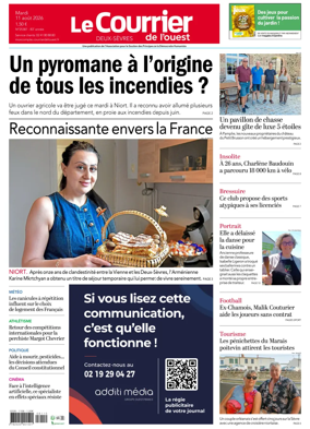 Cover of Le Courrier de l’Ouest (Deux-Sevres)