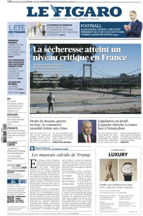 Cover of Le Figaro