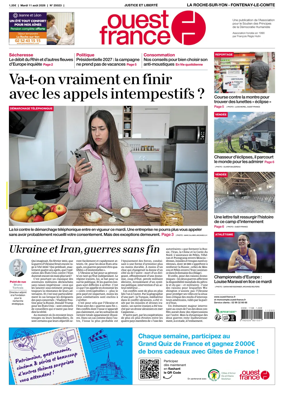 Cover of Ouest France (La Roche-sur-Yon - Fontenay-le-Comte)