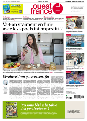 Cover of Ouest-France (Quimper Centre-Finistere)