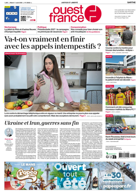 Cover of Ouest France (Sarthe)