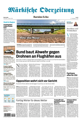 Cover of Markische Oderzeitung Eberswalde