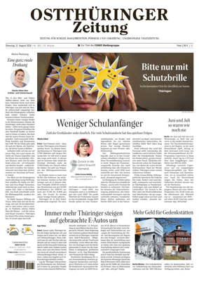 Cover of Ostthuringer Zeitung (Posneck)