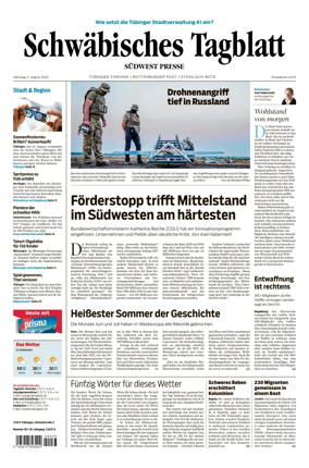 Cover of Schwabisches Tagblatt - Tubinger Chronik